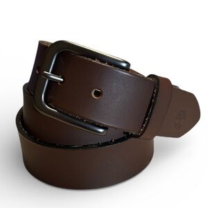 Timberland Classic Jean Belt in Brown with Gun Metal Gray Buckle Size 34